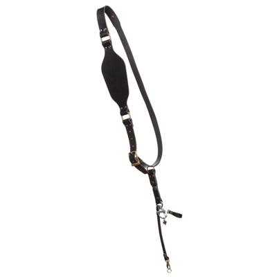 The Hantler Camera Shoulder strap Black / Brass, Large