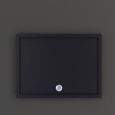 OUTLET Douchebak BWS Rechthoek Cast Marble 100x80 cm Zelfdragend Mat Zwart