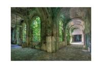 Glasschilderij - Verlaten Hal - 160 x 110 cm - thumbnail