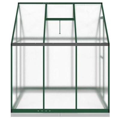 Tuinkas met basisframe 169x169x202 cm aluminium groen - thumbnail