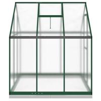 Tuinkas met basisframe 169x169x202 cm aluminium groen - thumbnail