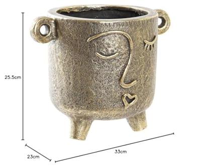 Vaas DKD Home Decor Gouden Magnesium Modern Gezicht 33 x 23 x 25,5 cm Vaas DKD Home Decor Gouden Magnesium Modern Gezicht 33 x 23 x 25,5 cm