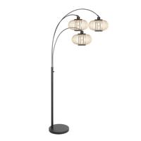 Steinhauer VloerlampSparkled Light met bamboe kappen - 4495ZW - thumbnail