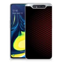 Samsung Galaxy A80 TPU bumper Geruit Rood - thumbnail