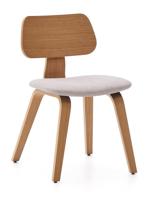 Kave Home Gena Eetkamerstoel - Eiken / Beige - thumbnail