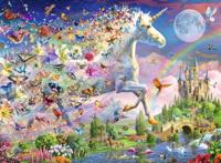 Ravensburger puzzel schitterende eenhoorn met vlinders 200 XXL stukjes - thumbnail