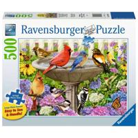 Ravensburger XXL Puzzel Bij het Vogelbadje 500 Stukjes - thumbnail