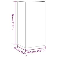 Tv-wandmeubel met LED-verlichting 40,5x35x80 cm wit - thumbnail