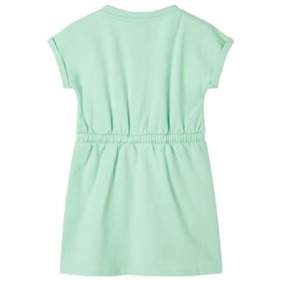 Kinderjurk met trekkoord 140 felgroen Kinderjurk met trekkoord 140 felgroen