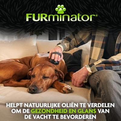 FURminator - rubberen borstel voor honden en paarden - L