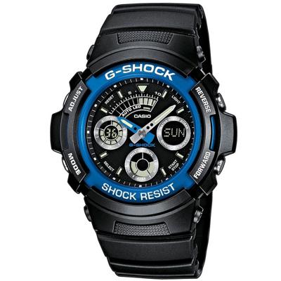 Casio G-Shock Resist 46 mm Zwart- Blauw | AW-591-2A