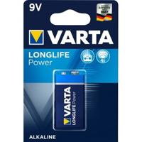 Varta LONGLIFE Power 9V Bli 1 9V batterij (blok) Alkaline 580 mAh 9 V 1 stuk(s) - thumbnail
