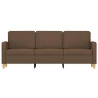 Driezitsbank 180 cm stof bruin - thumbnail