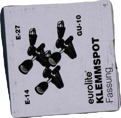 Eurolite 9460120N Lampfitting-adapter E27 230 V 60 W Met klembevestiging, Met eurostekker, Met wipschakelaar