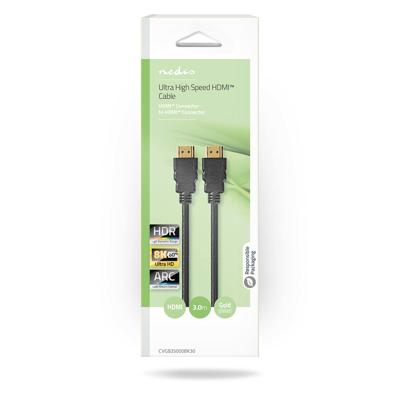 Nedis Ultra High Speed ??HDMI-Kabel | 48 Gbps | 3 m | 6.7 mm | 1 stuks - CVGB35000BK30 CVGB35000BK30