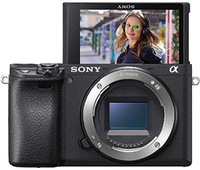 Sony Alpha 6400 E-Mount Systeemcamera, 24 MP, 4K Video, 180° Klapscherm, XGA OLED-Zoeker, Alleen Behuizing, Zwart