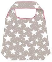 Moses opvouwbare boodschappentas Magische Sterren 10 liter grijs - thumbnail