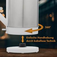 Clatronic WKS 3692 weiss Waterkoker Aantal/Volume: 1.5 l RVS, Wit - thumbnail