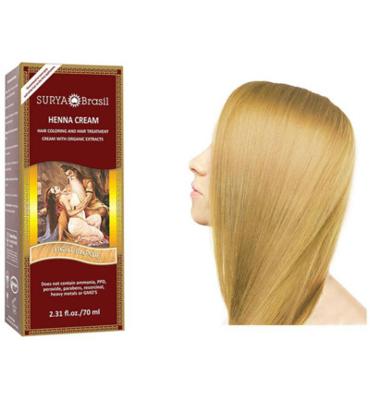 Surya Brasil Henna haarverf creme licht blond 70 Milliliter Surya Brasil Henna haarverf creme licht blond 70 Milliliter