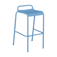 Fermob Luxembourg barkruk lage rug H80 Maya Blue - thumbnail