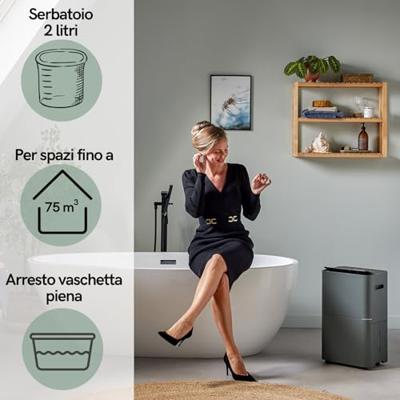 Qlima D 812 Smart Luchtontvochtiger Grijs