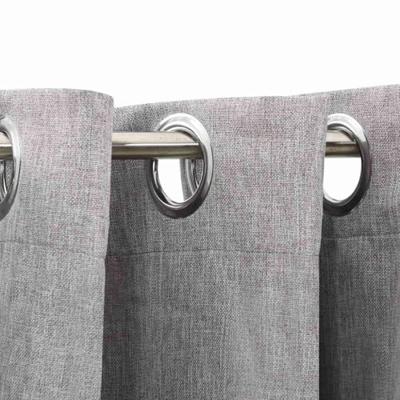 Gordijnen linnen-look verduisterend ogen 2 st 140x225 cm grijs Gordijnen linnen-look verduisterend ogen 2 st 140x225 cm grijs