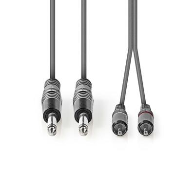 Nedis Stereo-Audiokabel | 2x 6,35 mm Male | 2x RCA Male | 1.5 m | | 1 stuks - COTH23320GY15 COTH23320GY15