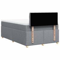 Boxspring met matras stof lichtgrijs 120x190 cm - thumbnail