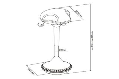Digitus Zit/stastoel DA-90422 Zwart DA-90422