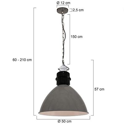 Anne Light & home Hanglamp frisk 7696gr grijs Anne Light & home Hanglamp frisk 7696gr grijs