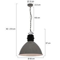 Anne Light & home Hanglamp frisk 7696gr grijs - thumbnail