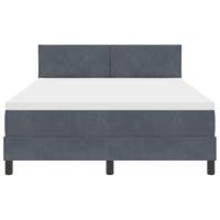 Boxspringbed met matras en LED fluweel donkergrijs 140x200 cm - thumbnail