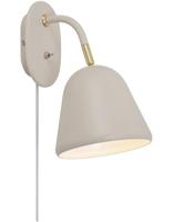 Wandlamp beige en messing met schakelaar & E14 fitting Nordlux Fleur - thumbnail