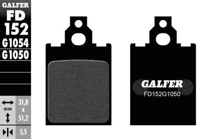 GALFER remblokken "fd152" brake pad fd152 g1050 organic