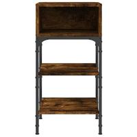 Nachtkastjes 2 st 35x34,5x70 cm bewerkt hout gerookt eikenkleur - thumbnail