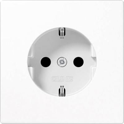 Jung LS1520KI Wandcontactdoos met randaarde Inzetstuk LS plus, LS design, LS 990 Wit 1 stuk(s)