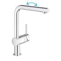 Grohe Minta keukenkraan met uittrekbare dualspray handdouche chroom - thumbnail