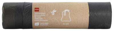 HEMA Huisvuilzakken met trekband 60L gerecycled plastic - 15 stuks