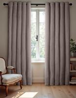 RoyalTextile - Teddy Gordijn - Black Out - Taupe - 150 x 250 met ringen - thumbnail