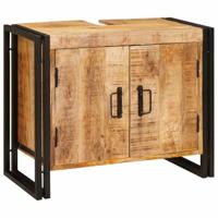 Wastafelkast met plank Bruin 71 x 33 x 58 cm Massief Mango Hout - thumbnail