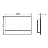 Bedieningsplaat Toilet TECE Square II Mat Wit - thumbnail