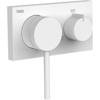 Douchekraan Tres 3V 3-Weg Mengkraan Mat Wit Tres Douchekraan Tres 3V 3-Weg Mengkraan Mat Wit Tres