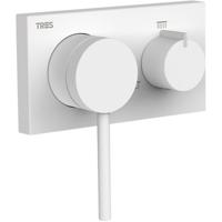 Douchekraan Tres 3V 3-Weg Mengkraan Mat Wit - thumbnail