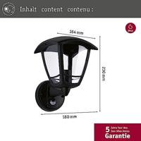 Paulmann 94647 LED-buitenlamp met bewegingsmelder (wand) E27 Zwart - thumbnail