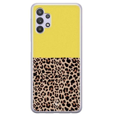 Samsung Galaxy A32 5G siliconen hoesje - Luipaard geel