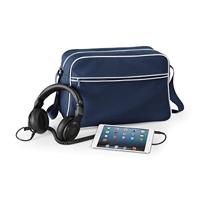 Atlantis BG14 Retro Shoulder Bag - French-Navy/White - 40 x 28 x 18 cm - thumbnail