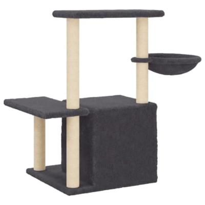 VidaXL Kattenmeubel met sisal krabpalen 83 cm donkergrijs - thumbnail