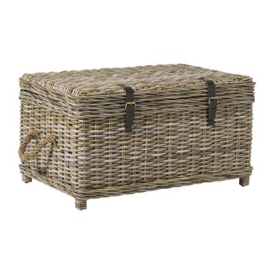 Opbergkist rotan - bruin - 45x80x55 cm