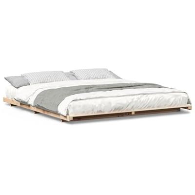 Bedframe Bruin 180 x 220 cm Massief grenenhout