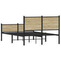 Bedframe zonder matras metaal sonoma eikenkleurig 140x190 cm - thumbnail